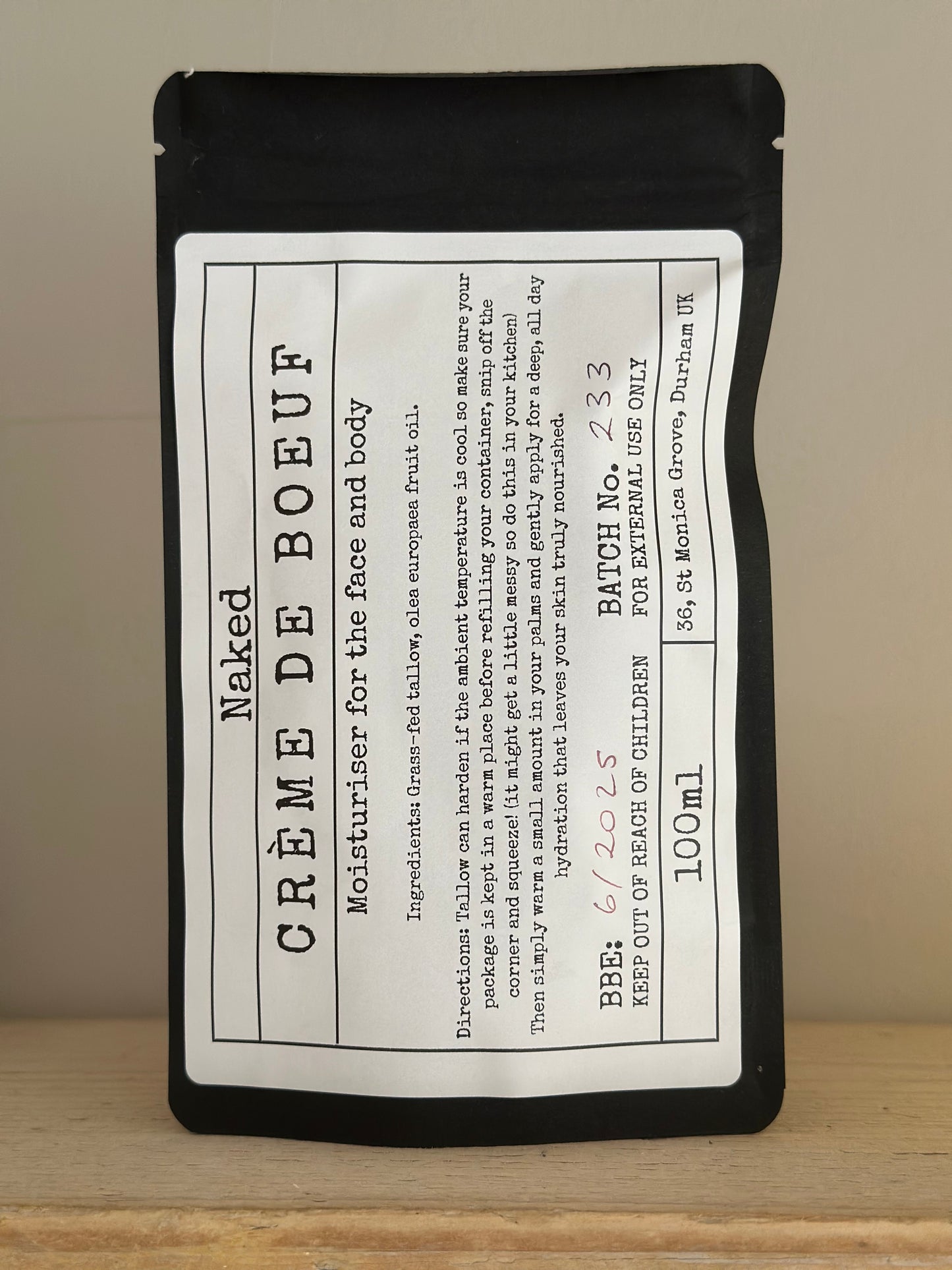 Naked Whipped Tallow Cream (fragrance free)