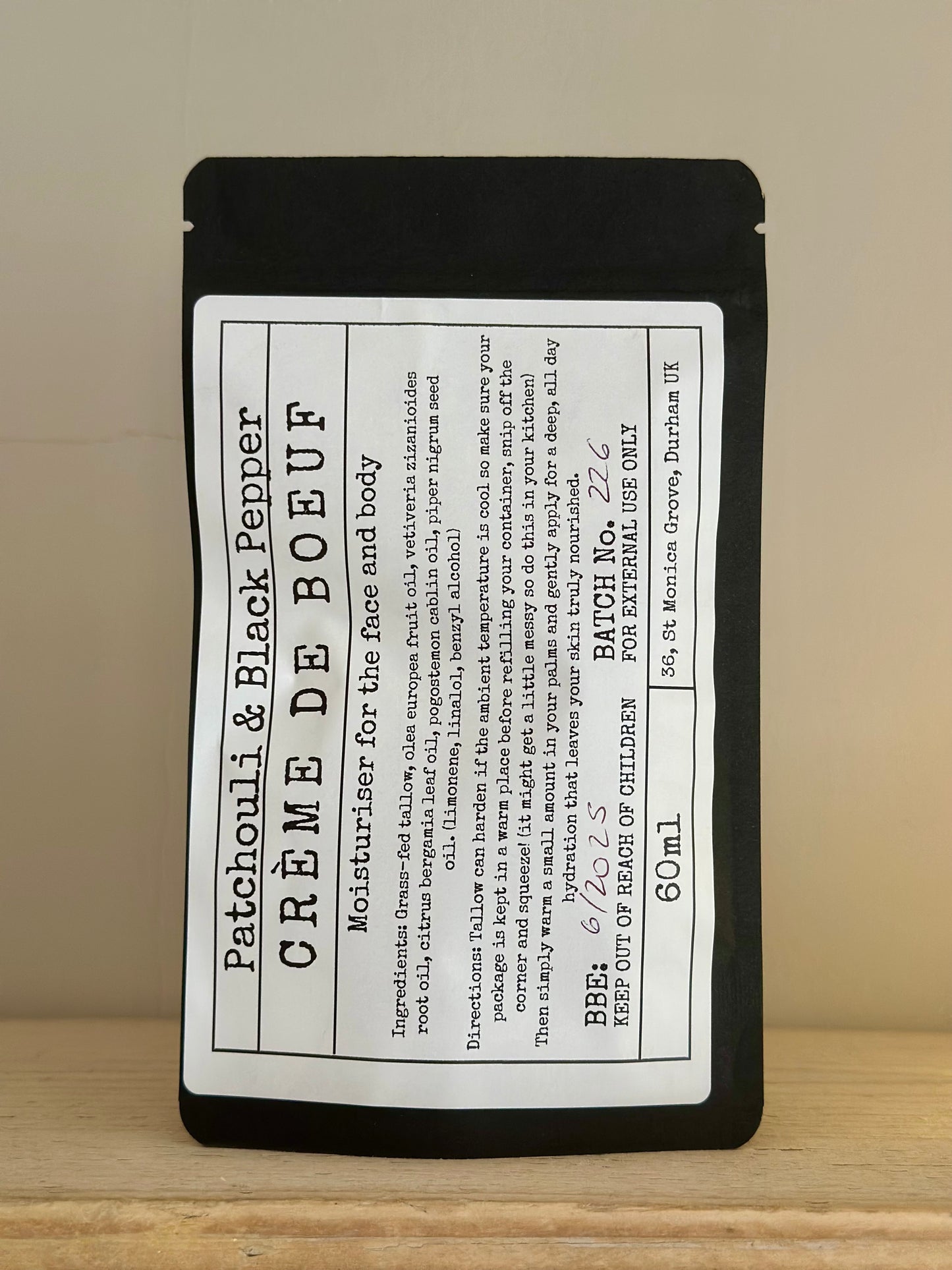 Patchouli & Black Pepper WhippedTallow Cream