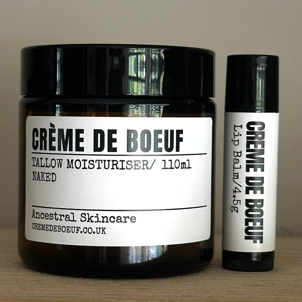 Bundle 1.                         Daily Essentials Set - Tallow Moisturiser & Lip Balm.