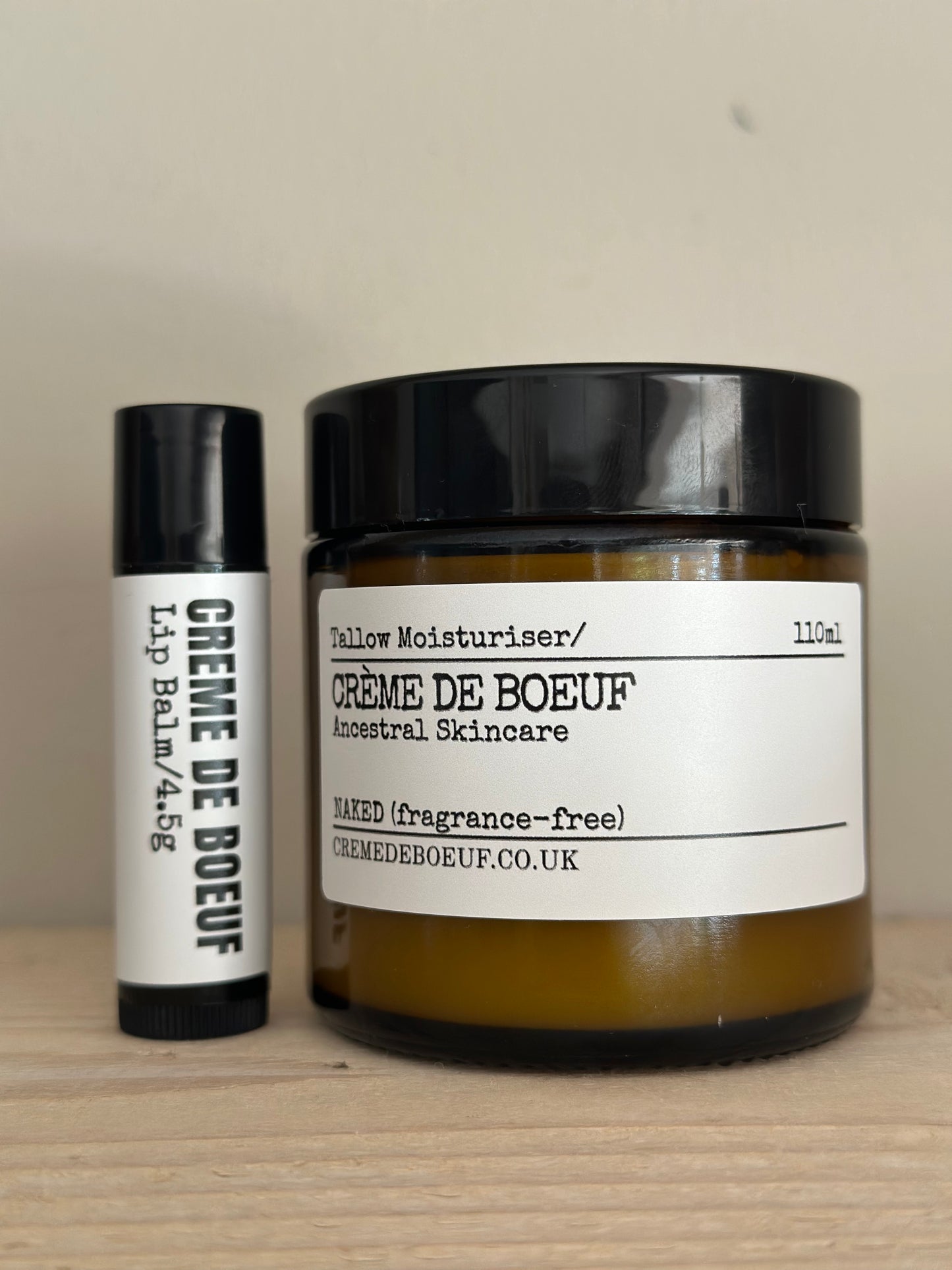 Daily Essentials Set - Tallow Moisturiser & Lip Balm.